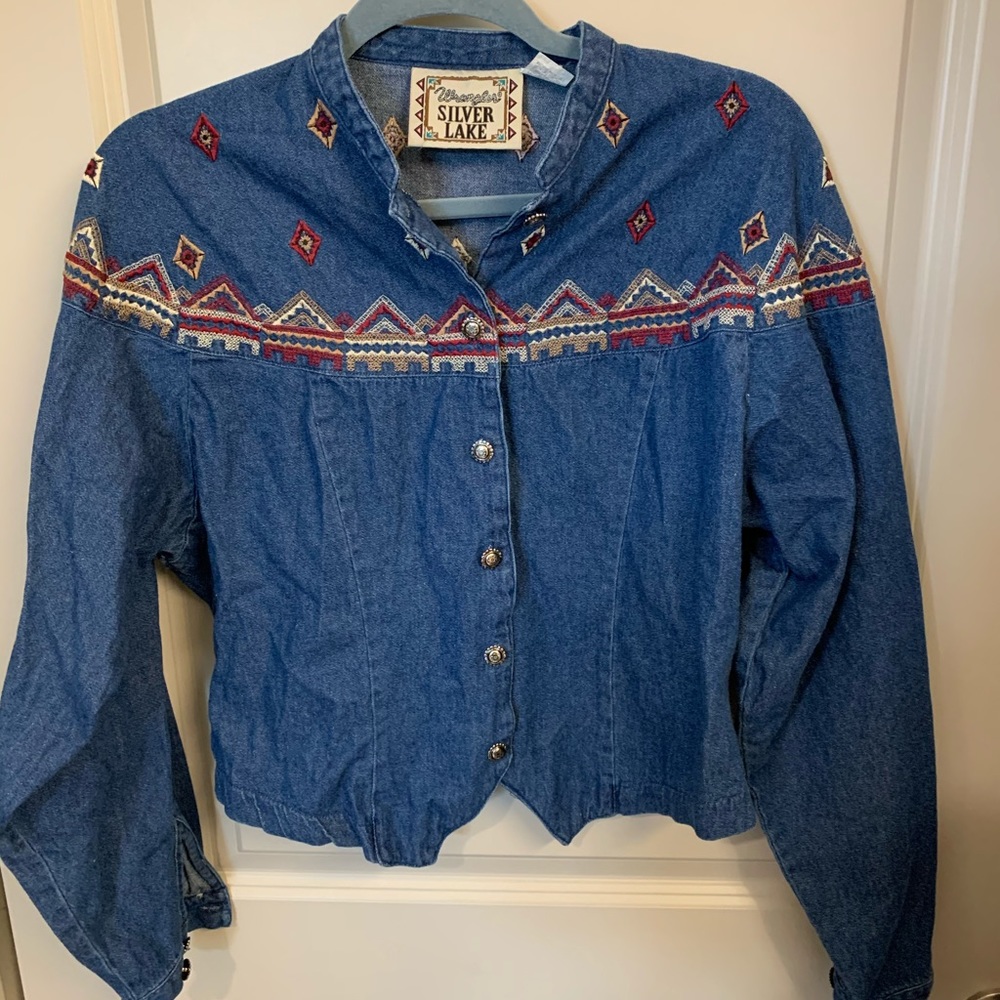 Vintage Wrangler denim western blouse
